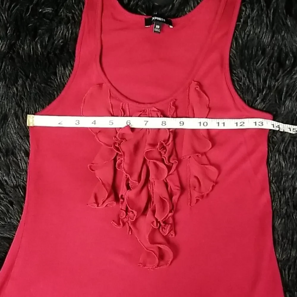 🖤5/$20🖤 EXPRESS.. red ruffled tank - Picture 7 of 10